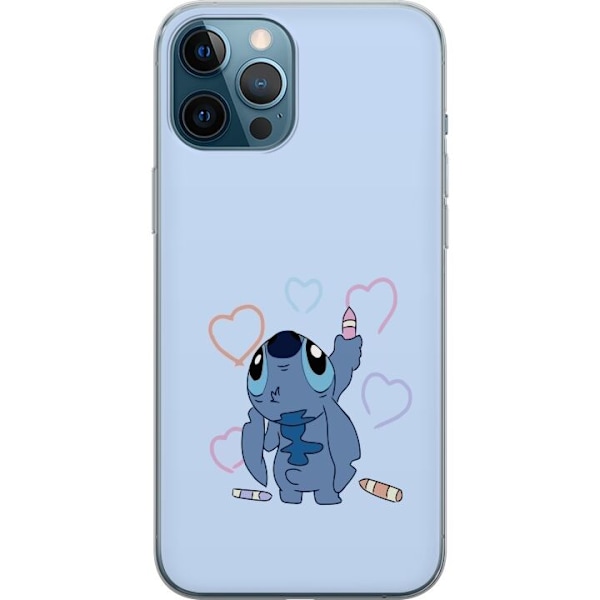 Apple iPhone 12 Pro Max Gjennomsiktig deksel Stitch Hjerter