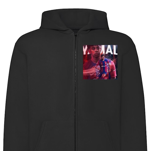 Zip-Hoodie | Huvtröja med Dragkedja för Vuxna Lamine Yamal svart M