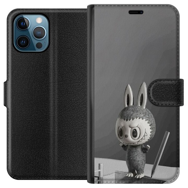 Apple iPhone 12 Pro Max Lompakkokotelo Pop Mart MEGA LABUBU LA
