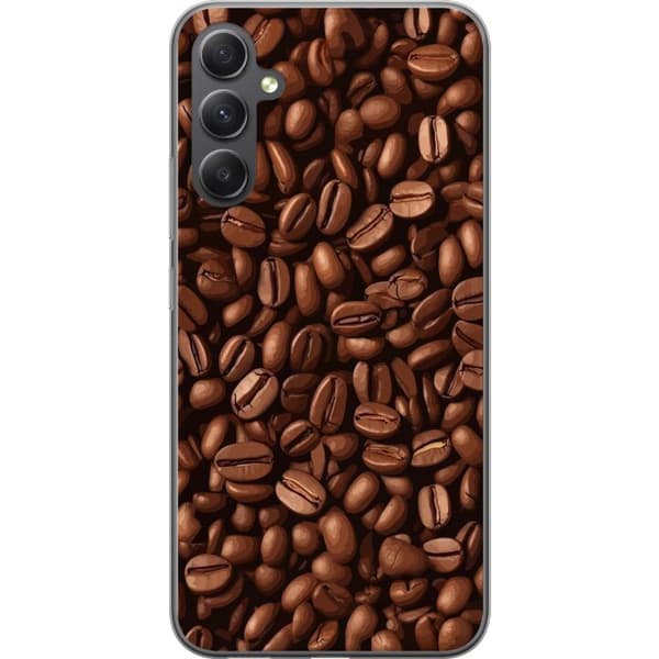 Kompatibelt Mobildeksel til Samsung Galaxy A35 Kaffebönor närbild brun