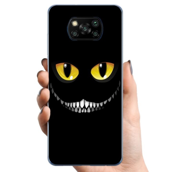 Xiaomi Poco X3 NFC TPU Mobilskal Eyes In The Dark Black