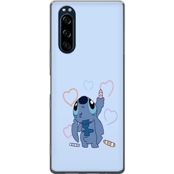 Sony Xperia 5 Gennemsigtig cover Stitch Hjerter
