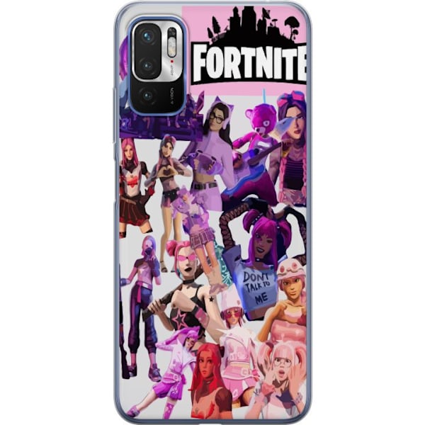 Xiaomi Redmi Note 10 5G Läpinäkyvä kuori Fortnite