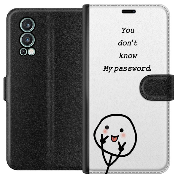 OnePlus Nord 2 5G Plånboksfodral You Don’t Know My Password – edgy textmotiv med attityd