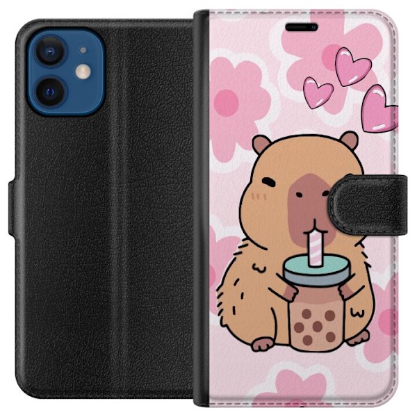 Apple iPhone 12 mini Lompakkokotelo Kawaii Capybara Sydän Anime-tyyli Söpö Suunnittelu Eläinaihe TikTok Suosittu Lahja Tyttö