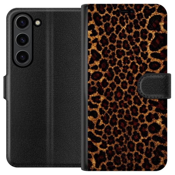 Kompatibelt Plånboksfodral till Samsung Galaxy S24 Wild Leopard brun