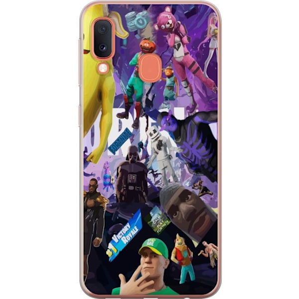 Samsung Galaxy A20e Läpinäkyvä kuori Fortnite