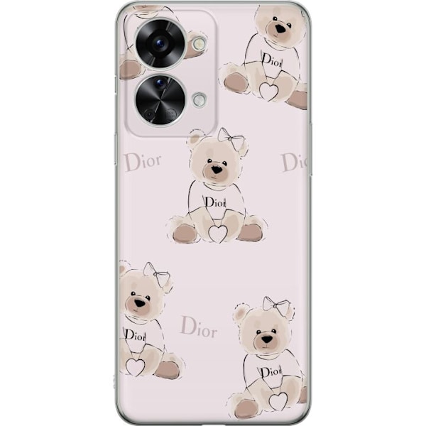 OnePlus Nord 2T Läpinäkyvä kuori Teddy Dior Vibes - ylellin