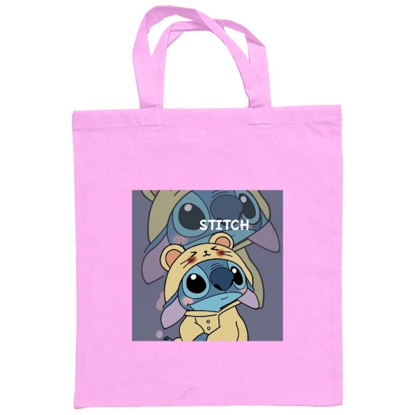 Tygpåse | Hållbar Shoppingväska i Tyg Stitch Rosa one size