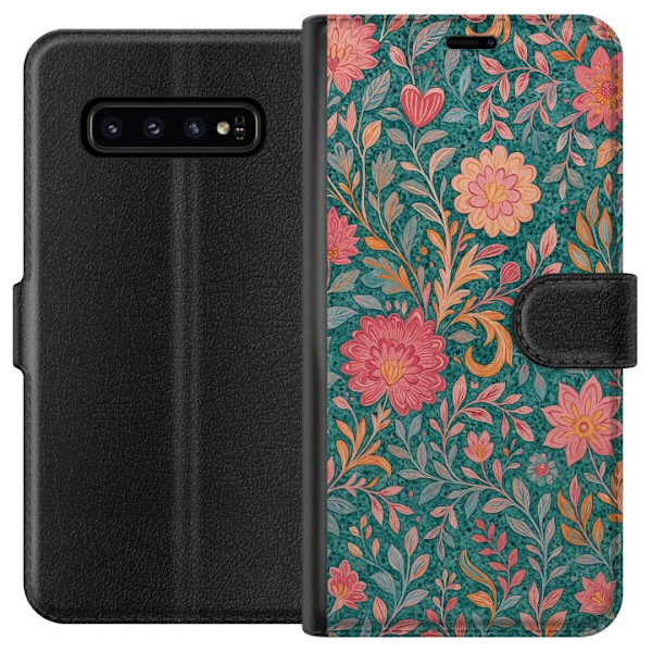Samsung Galaxy S10 Lompakkokotelo Floral Dream