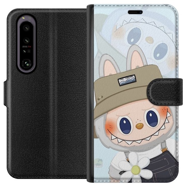 Sony Xperia 1 IV Lompakkokotelo Labubu hattuineen - Pop Mart -