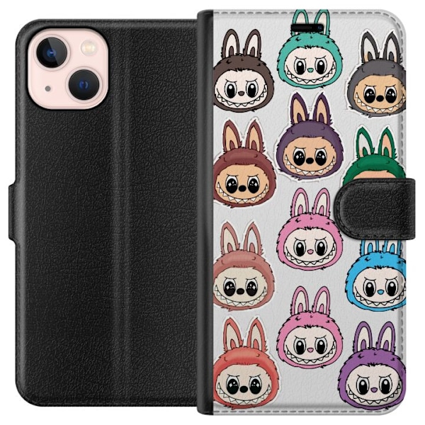 Apple iPhone 13 Lommeboketui Labubu Macaron Monster - Søt Sam