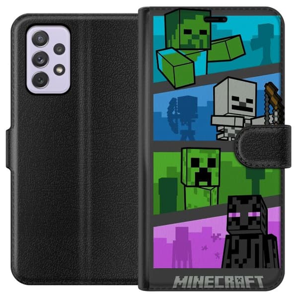Kompatibelt Plånboksfodral till Samsung Galaxy A52s 5G Minecraft