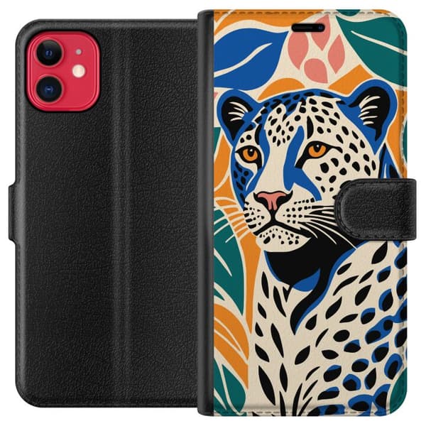 Kompatibel Tegnebogsetui til Apple iPhone 11 Majestætiske Leopard
