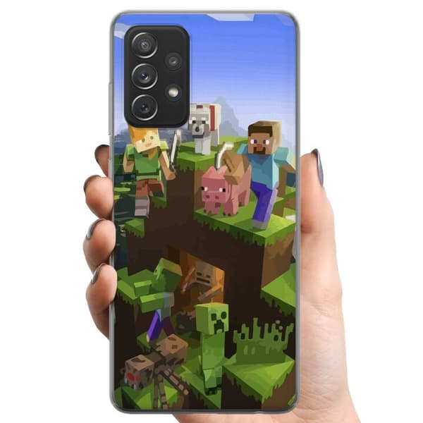 Kompatibelt Mobildeksel til Samsung Galaxy A52 5G MineCraft
