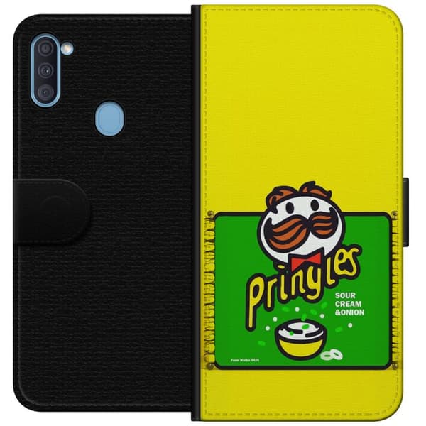 Kompatibelt Plånboksfodral till Samsung Galaxy A11 Pringles gul