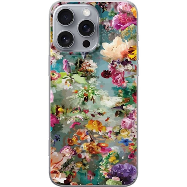 Apple iPhone 16 Pro Max Gennemsigtig cover Blomster