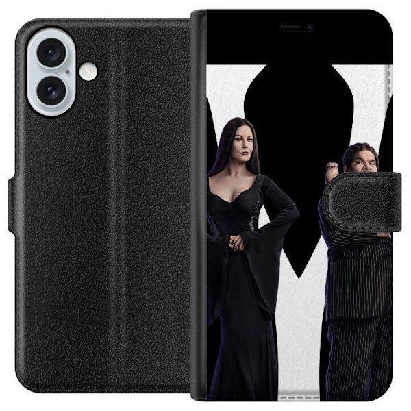 Apple iPhone 16 Plus Lompakkokotelo Wednesday Addams