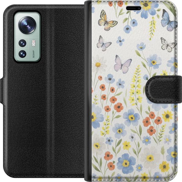 Kompatibel Tegnebogsetui til Xiaomi 12 Sommerblomster