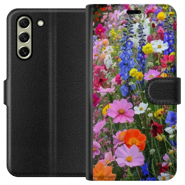 Samsung Galaxy S21 FE 5G Plånboksfodral Blommigt mobilskal me