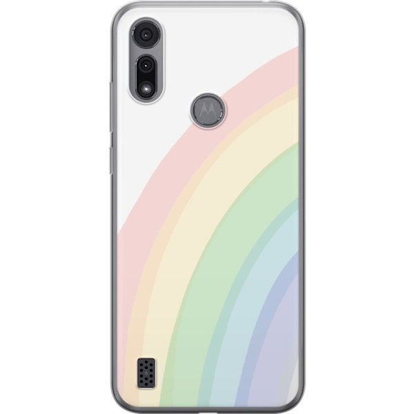 Motorola Moto E6i Gennemsigtig cover Regnbuen