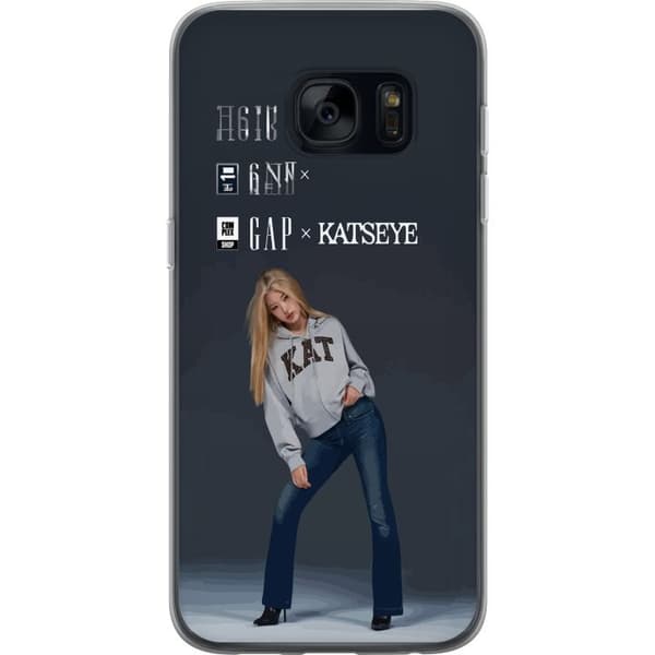 Kompatibel Mobilcover til Samsung Galaxy S7 KATSEYE blond modebild grå