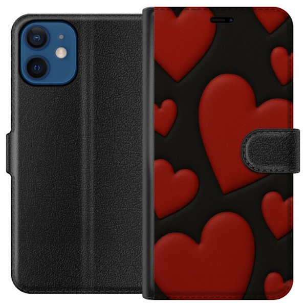 Apple iPhone 12 mini Plånboksfodral Red Velvet Hearts