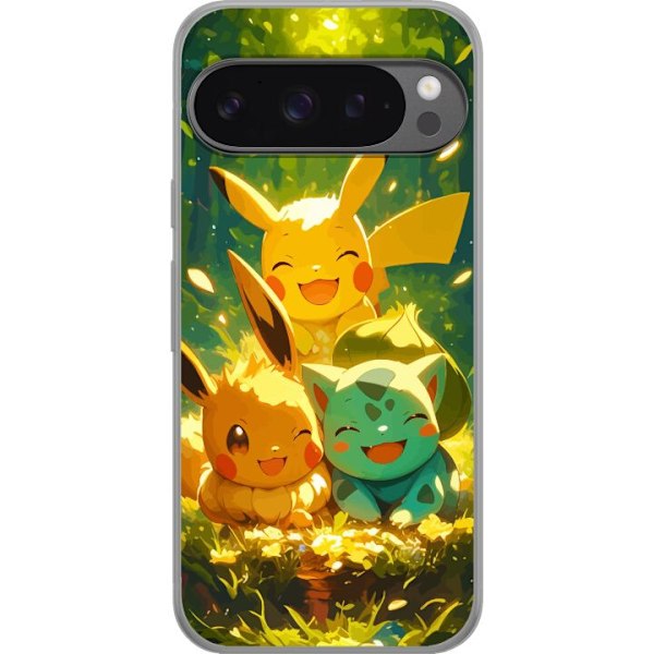 Google Pixel 9 Pro XL Läpinäkyvä kuori Pixelmonster pelityy