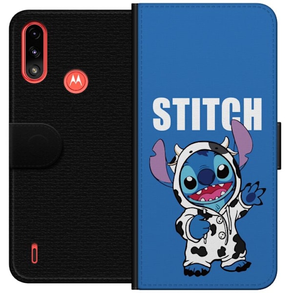 Motorola Moto E7 Power Plånboksfodral Stitch