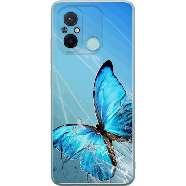 Xiaomi Redmi 12C Genomskinligt Skal Fjäril