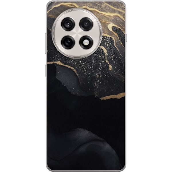 OnePlus 13R Gennemsigtig cover Sort guld abstrakt