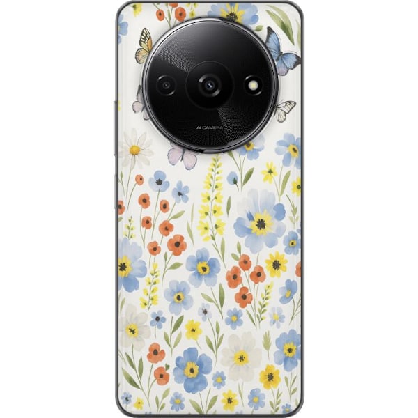 Xiaomi Redmi A3 Läpinäkyvä kuori Kesäkukat