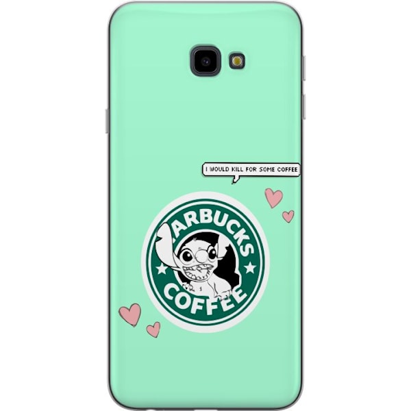 Samsung Galaxy J4+ Genomskinligt Skal Stitch Kaffe