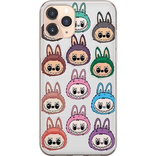 Apple iPhone 11 Pro Läpinäkyvä kuori Labubu Macaron Monster