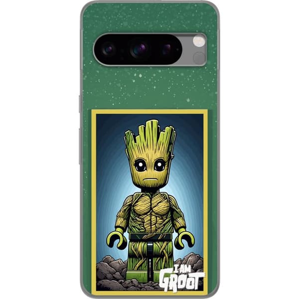 Kompatibelt Mobildeksel til Google Pixel 8 Pro Robot med röda ögon grå