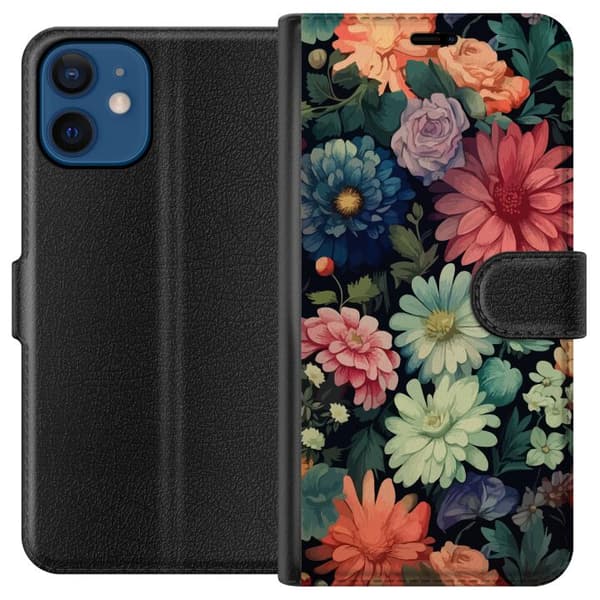 Kompatibelt Plånboksfodral till Apple iPhone 12 Blommor