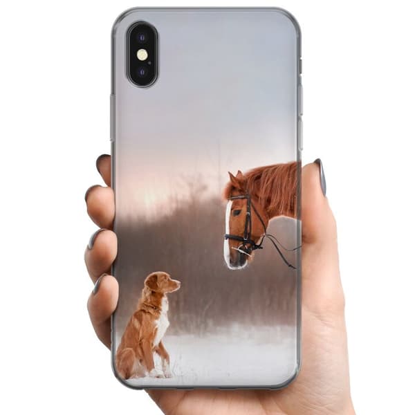 Kompatibelt Mobilskal till Apple iPhone X Häst & Hund