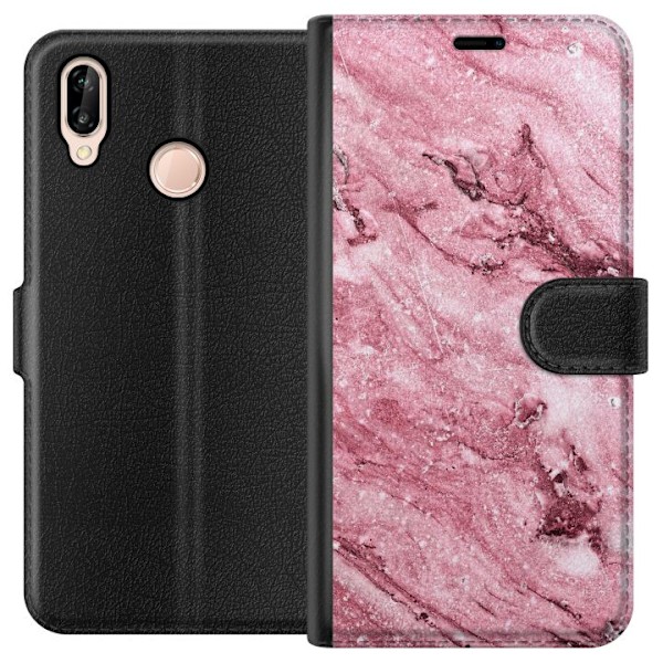 Huawei P20 lite Lommeboketui Glitrer Marmor