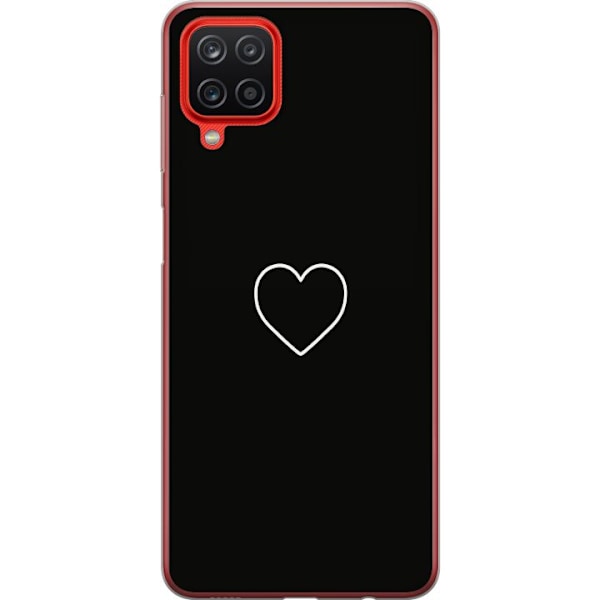 Samsung Galaxy A12 Läpinäkyvä kuori Sydän