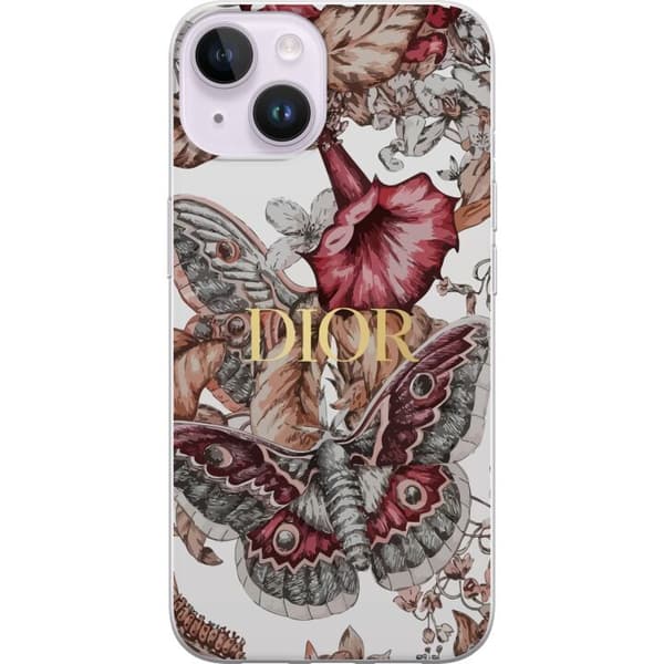 Kompatibelt Mobildeksel til Apple iPhone 14 Blomster D I O R