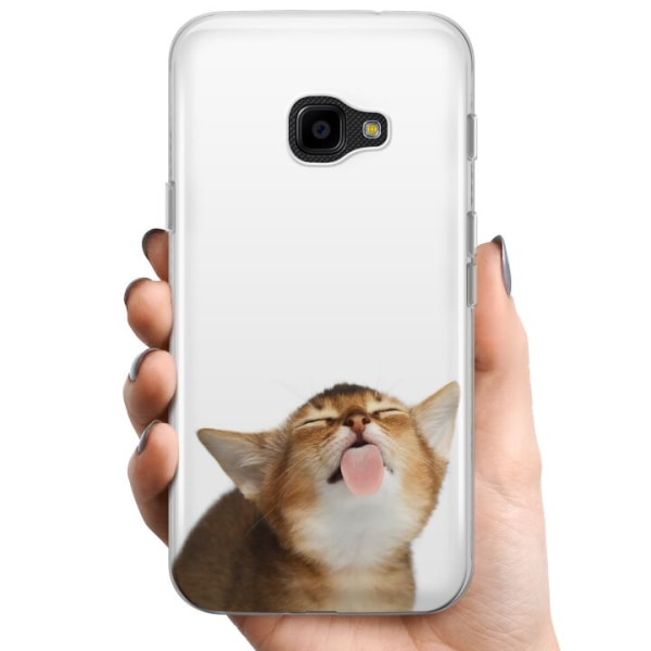 Samsung Galaxy Xcover 4 TPU Mobilskal Cat Keeps You Clean