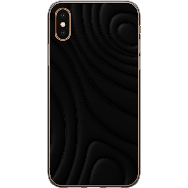 Apple iPhone XS Max Gennemsigtig cover Sorte Bølger