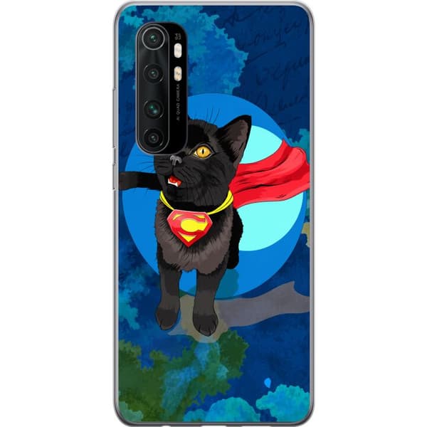 Kompatibelt Mobildeksel til Xiaomi Mi Note 10 Lite Blå kattgrafikk blå