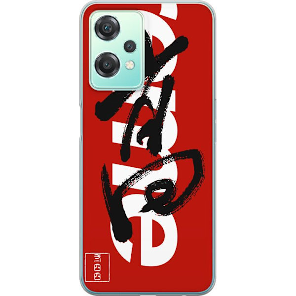 OnePlus Nord CE 2 Lite 5G Genomskinligt Skal Supreme Röd Graffiti Streetwear Design Modeikon Trend Graffitimönster Populärt Urban Street Fashion