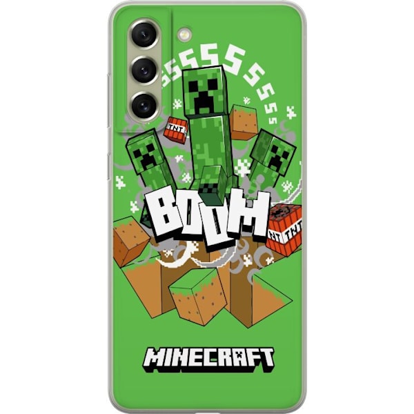 Samsung Galaxy S21 FE 5G Gennemsigtig cover Minecraft Boom
