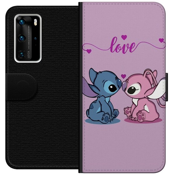 Huawei P40 Pro Plånboksfodral Lilo & Stitch – Angel Edition