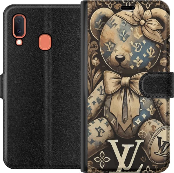 Kompatibelt Plånboksfodral till Samsung Galaxy A20e Teddy Vuitton