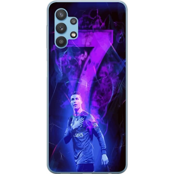 Samsung Galaxy A32 5G Genomskinligt Skal Ronaldo 7 – Fotbollslegend i Action för Fans