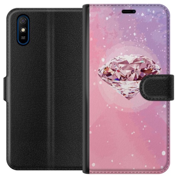 Xiaomi Redmi 9A Tegnebogsetui Glitter Diamant