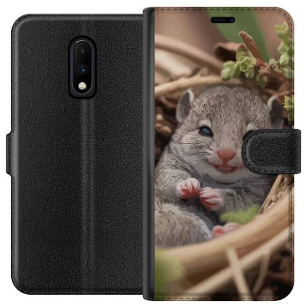 OnePlus 7 Tegnebogsetui Rotte Smilende Dyremotiv By Motiv Urban Grafisk Design Populært Sjovt Motiv Kunstart Stil